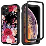 For iPhone 11 Pro Max Electroplated IMD Full Coverage Shockproof PC + Skin + Silicon Case(ZCA1-0010)