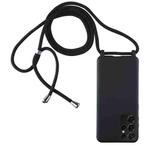For Samsung Galaxy S21 Ultra 5G Candy Colors TPU Protective Case with Lanyard(Black)