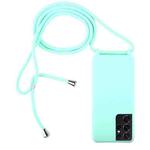 For Samsung Galaxy S21 Ultra 5G Candy Colors TPU Protective Case with Lanyard(Mint Green)