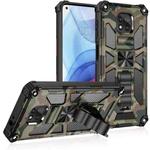 For Motorola Moto G Power (2021) Camouflage Armor Shockproof TPU + PC Magnetic Protective Case with Holder(Army Green)