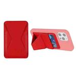 Magsafing Magnetic Folding Stand Leather Wallet Snap-On Card Holder Case Bag for iPhone 12 mini, iPhone 12, iPhone 12 Pro, iPhone 12 Pro Max(Red)