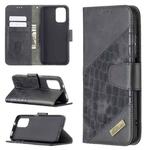 For Xiaomi Redmi Note 10 4G /Note 10s Matching Color Crocodile Texture Horizontal Flip PU Leather Case with Wallet & Holder & Card Slots(Black)