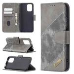 For Xiaomi Redmi Note 10 4G /Note 10s Matching Color Crocodile Texture Horizontal Flip PU Leather Case with Wallet & Holder & Card Slots(Grey)