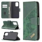 For Xiaomi Redmi Note 10 4G /Note 10s Matching Color Crocodile Texture Horizontal Flip PU Leather Case with Wallet & Holder & Card Slots(Green)