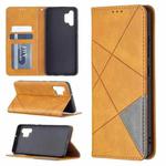 For Samsung Galaxy A32 4G Rhombus Texture Horizontal Flip Magnetic Leather Case with Holder & Card Slots(Yellow)