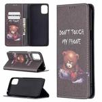 For LG K42 Colored Drawing Pattern Invisible Magnetic Horizontal Flip PU Leather Case with Holder & Card Slots & Wallet(Bear)