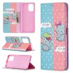 For Xiaomi Redmi Note 10 4G Colored Drawing Pattern Invisible Magnetic Horizontal Flip PU Leather Case with Holder & Card Slots & Wallet(Elephant)
