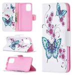 For Xiaomi Redmi Note 10 4G/Note 10S Colored Drawing Pattern Horizontal Flip Leather Case with Holder & Card Slots & Wallet(Peach Blossom Butterfly)