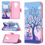 For Nokia 5.4 Colored Drawing Pattern Horizontal Flip Leather Case with Holder & Card Slots & Wallet(Owl)