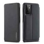 For Samsung Galaxy A52 5G / 4G LC.IMEEKE Hon Ancient Series Horizontal Flip Leather Case with Holder & Card Slot(Black)