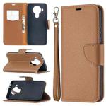 For Nokia 5.4 Litchi Texture Pure Color Horizontal Flip Leather Case with Holder & Card Slots & Wallet & Lanyard(Brown)