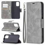 For Xiaomi Redmi Note 10 4G / Note 10S Retro Lambskin Texture Pure Color Horizontal Flip PU Leather Case with Holder & Card Slots & Wallet & Lanyard(Grey)