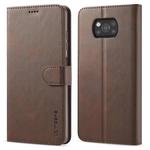 For Xiaomi Poco X3 NFC LC.IMEEKE Calf Texture Horizontal Flip Leather Case with Holder & Card Slots & Wallet(Brown)