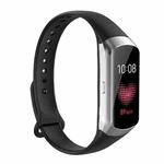 For Samsung Galaxy Fit SM-R370 Silicone Glossy Nail Button Watch Band(Black)