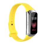 For Samsung Galaxy Fit SM-R370 Silicone Glossy Nail Button Watch Band(Yellow)