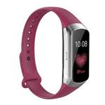 For Samsung Galaxy Fit SM-R370 Silicone Glossy Nail Button Watch Band(Wine Red)