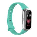 For Samsung Galaxy Fit SM-R370 Silicone Glossy Nail Button Watch Band(Cyan)