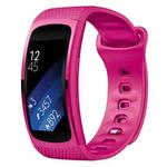 For Samsung Gear Fit2 Pro Silicone Watch Band, Size:L(Rose Red)