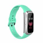 For Samsung Galaxy Fit SM-R370 Silicone Steel Shrapnel Black Buckle Watch Band(Green)