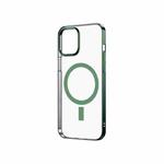 For iPhone 12 mini Magsafe Magnetic PC Electroplating Transparent Protective Cover (Green)