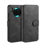 For Huawei Mate 30 DG.MING Retro Oil Side Horizontal Flip Case with Holder & Card Slots & Wallet(Black)