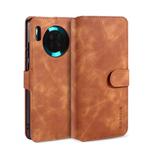 For Huawei Mate 30 DG.MING Retro Oil Side Horizontal Flip Case with Holder & Card Slots & Wallet(Brown)