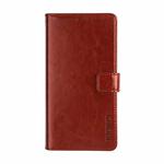 For Nokia C1 Plus idewei Crazy Horse Texture Horizontal Flip Leather Case with Holder & Card Slots & Wallet(Brown)
