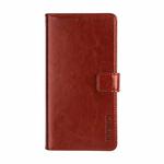 For Xiaomi Redmi Note 10 Pro idewei Crazy Horse Texture Horizontal Flip Leather Case with Holder & Card Slots & Wallet(Brown)