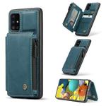 For Samsung Galaxy A51 4G CaseMe C20 Multifunctional PC + TPU Protective Case with Holder & Card Slot & Wallet(Blue)