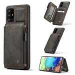 For Samsung Galaxy A71 4G CaseMe C20 Multifunctional PC + TPU Protective Case with Holder & Card Slot & Wallet(Dark Coffee)