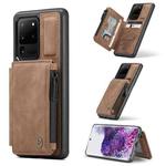 For Samsung Galaxy S20 Ultra CaseMe C20 Multifunctional PC + TPU Protective Case with Holder & Card Slot & Wallet(Brown)