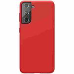 For Samsung Galaxy S21 5G NILLKIN Feeling Series Liquid Silicone Anti-fall Mobile Phone Protective Case(Red)