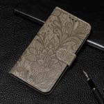 For Xiaomi Redmi Note 10 Pro Lace Flower Embossing Pattern Horizontal Flip Leather Case with Holder & Card Slots & Wallet & Photo Frame(Grey)