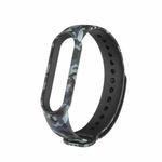For Xiaomi Mi Band 6 (CA8856) Colored Drawing Silicone Watch Band(Camouflage Grey)