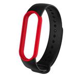 For Xiaomi Mi Band 6 (CA8856) Two-color Silicone Watch Band(Black+Red)
