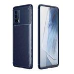 For vivo iQOO Neo5 Carbon Fiber Texture Shockproof TPU Case(Blue)