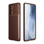 For vivo iQOO Neo5 Carbon Fiber Texture Shockproof TPU Case(Brown)