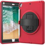 360 Degree Rotation PC+TPU Protective Cover with Holder & Hand Strap & Pen Slot For Apple iPad 9.7 (2018) & (2017) / Pro 9.7 / Air 2 / Air(Red)