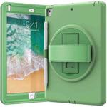360 Degree Rotation PC+TPU Protective Cover with Holder & Hand Strap & Pen Slot For Apple iPad 9.7 (2018) & (2017) / Pro 9.7 / Air 2 / Air(Matcha Green)