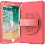 360 Degree Rotation PC+TPU Protective Cover with Holder & Hand Strap & Pen Slot For Apple iPad 9.7 (2018) & (2017) / Pro 9.7 / Air 2 / Air(Coral Orange)