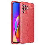 For OPPO F19 Pro Litchi Texture TPU Shockproof Case(Red)
