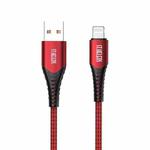 JOYROOM ST-C04 2.4A USB A to 8 Pin Braided Charging Cable, Cable Length: 1.8m(Red)