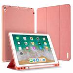 For iPad Air 10.5 (2019) / iPad Pro 10.5 DUX DUCIS Domo Series Horizontal Flip Magnetic PU Leather Case with 3-folding Holder & Pen Slot(Pink)