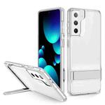 For Samsung Galaxy S21 5G ESR Air Shield Boost Shockproof PC Back + Flexible Bumper Protective Case with Metal Holder(Clear White)