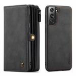 For Samsung Galaxy S21+ 5G CaseMe 018 Detachable Multi-functional Horizontal Flip Leather Case with Card Slot & Holder & Zipper Wallet & Photo Frame(Black)