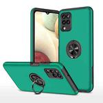 For Samsung Galaxy A12 5G PC + TPU Shockproof Magnetic Protective Case with Invisible Ring Holder(Dark Green)