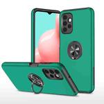 For Samsung Galaxy A32 5G PC + TPU Shockproof Magnetic Protective Case with Invisible Ring Holder(Dark Green)