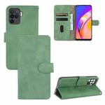 For Oppo A94 Solid Color Skin Feel Magnetic Buckle Horizontal Flip Calf Texture PU Leather Case with Holder & Card Slots & Wallet(Green)