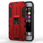 Supersonic PC + TPU Shock-proof Protective Case with Holder For iPhone 6 & 6s(Red)