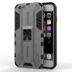 Supersonic PC + TPU Shock-proof Protective Case with Holder For iPhone 6 & 6s(Gray)